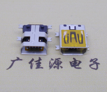 绵阳迷你USB插座,MiNiUSB母座,10P/全贴片带固定柱母头