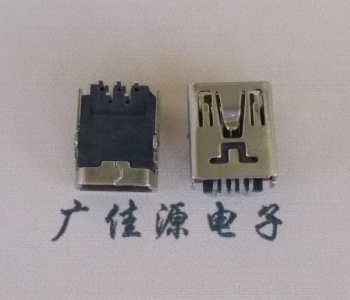 绵阳MINI USB前两脚插座 90度卧式 端子DIP针脚定义