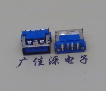 绵阳AF短体10.0接口 蓝色胶芯 直边4pin端子SMT