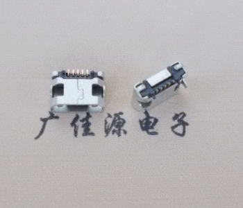 绵阳迈克小型 USB连接器 平口5p插座 有柱带焊盘