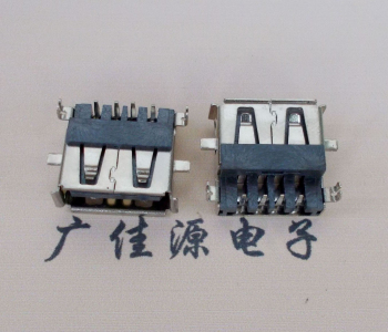 绵阳AF USB母座90度 DIP沉板3.9/4.9 耐高温有卷边