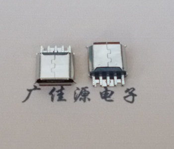 绵阳Micro USB母座 防水接口焊线夹板式悬空翻边