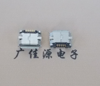 绵阳MICRO USB 5Pin母座 贴板封装接口 卷边镀雾锡