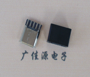 绵阳麦克-迈克 接口USB5p焊线母座 带胶外套 连接器