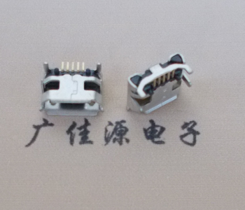 绵阳Micro USB母座牛角间距7.2x6.6mm加长端子定位柱