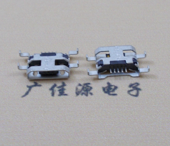 绵阳MICRO USB 5PIN接口 沉板1.6MM 四脚插板无导位