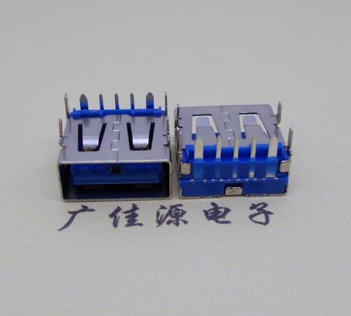 绵阳 USB5安大电流母座 OPPO蓝色胶芯,快速充电接口