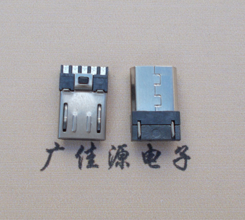 绵阳Micro USB 公头焊线短体10.5mm胶芯3.0前五后五