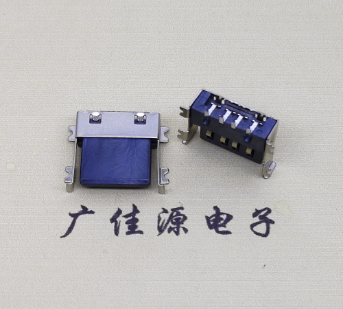 绵阳薄胶芯母座 USB2.0卧式贴板A母10.0短体尺寸